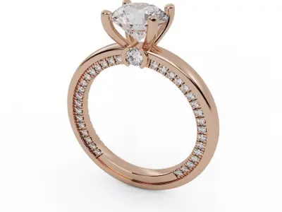 Diamond ring 3D print model 64