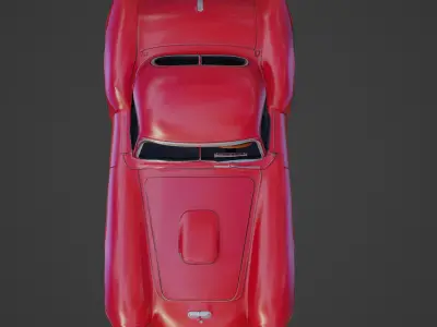 Vintage Sports Car  Low-poly 3D model
