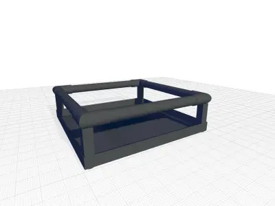 Polished Nickel Glass Vanity Tray 3D model