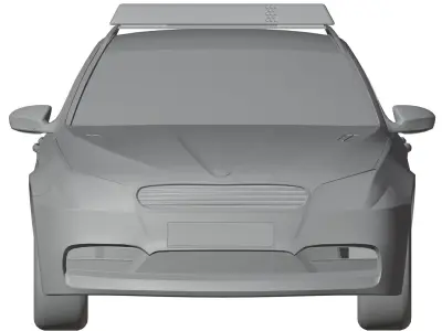 Police car unbranded 3D model