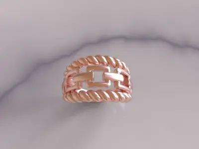 Woman ring 3D print model