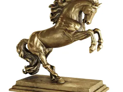 horse statue 10 3D model