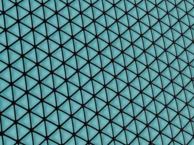 Sci-Fi Blue Padded Wall Panel PBR Seamless Texture