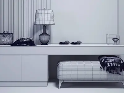Table Wall Unit  3D model