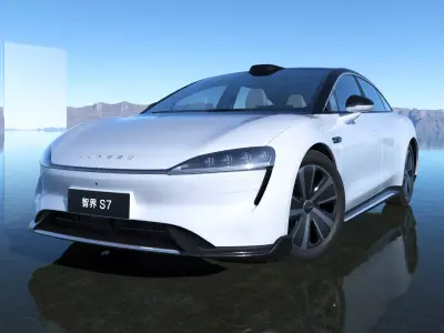 2024 Huawei HIMA Luxeed S7 RS with interior Low-poly 3D model