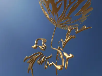 Abstract Sculpture Flower Bronze  3D model