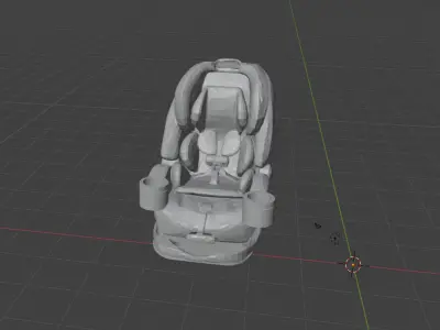 Baby Toddler Car Seat 3D Model  STL FBX OBJ  Digital Download 3D print model
