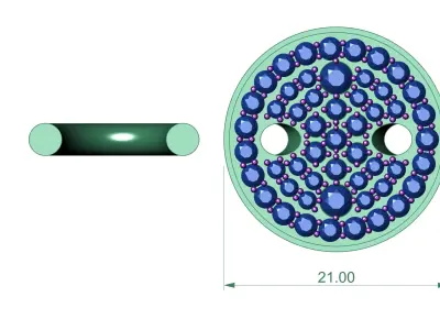 round necklace pomelatto 3D print model