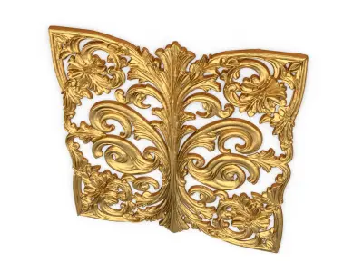 Classic decor ornament carved 46 3D model