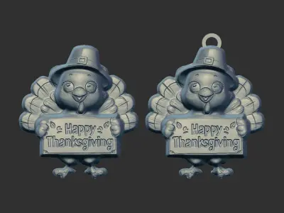 happy thanks giving decor  3D print model