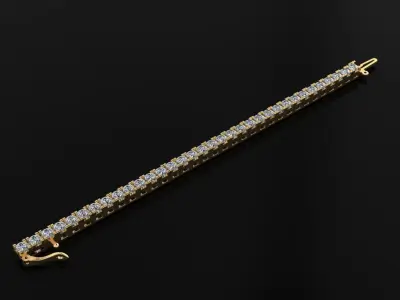 Tennis Bracelet 3D print model