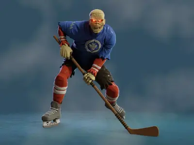 Eddie at Hockey 3D print model