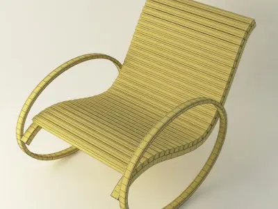 Modernistic Vintage chair Low-poly 3D model