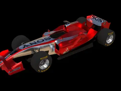 Formula 1 racing car Low-poly 3D model
