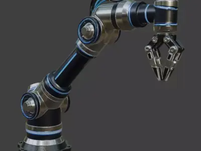 Industrial Robotic Arm 3D Model 3D model