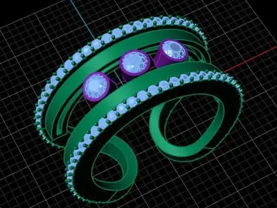 messika ring diamond 3D print model