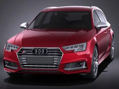 Audi S4 Avant 2017 VRAY 3D model