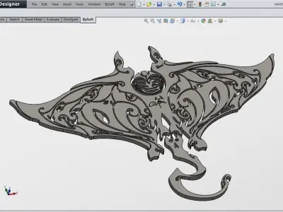 Manta ray Free 3D model