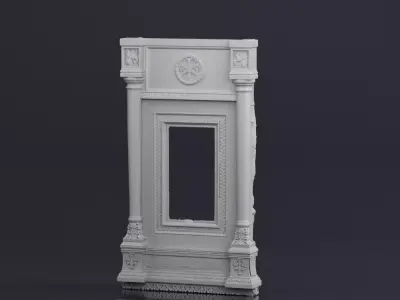 001573 raw 3D scan of a floor-standing kiot 3D model