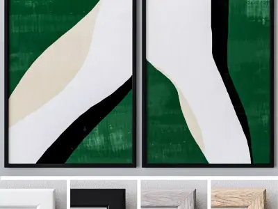 Set of large wall paintings  509 3D model
