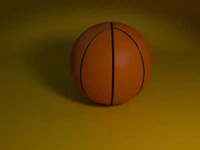  High-Quality 3D Basketball Model 3D model