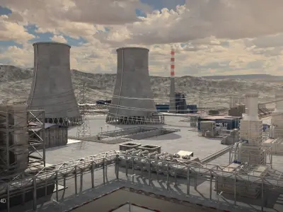 Power plant 3D model
