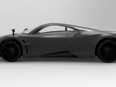 Pagani Huayra 2012 Gameready Low Poly Model Low-poly 3D model