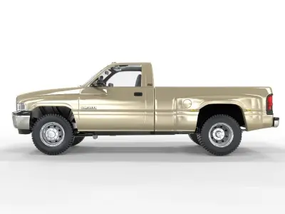 1998 Dodge Ram 3500 Dually 3D model