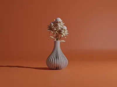 Skull Flower Vase 3D print model