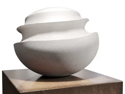 James Oughtibridge White Blade Form sculpture 3D model