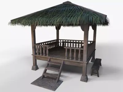 Gazebo Low-poly 3D model