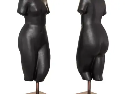 Sculpture of a female torso 3D model