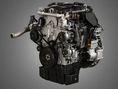 OM934 Medium Duty Engine - 4 Cylinder Diesel Engine 3D model