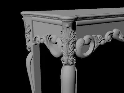magazine table with mirror 3D model