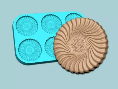 Cookie Mould 03 - Biscuit Silicon Molding 3D print model
