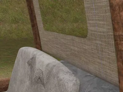 Flintstone Car Cartoon Stone Age Vehicle 3D model