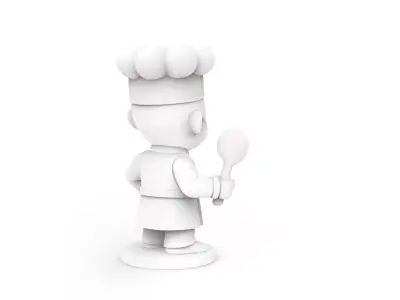 Cartoon Chef Figurine 3D print model