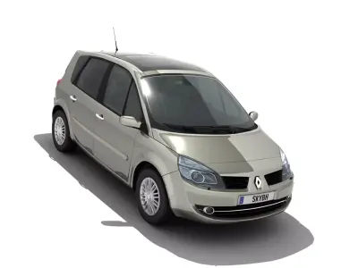 Renault Scenic II 2006 Low-poly 3D model