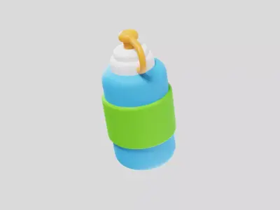 Sports Water Bottle Tennis 3D model