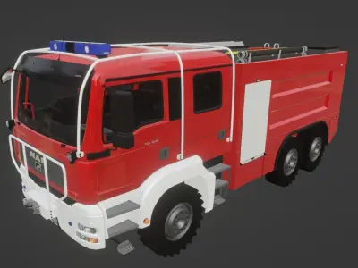 MAN TGA 26 440 Firetruck 3D model