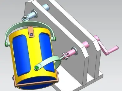 HAND OPERATED TUMBLER MIXER 3D CAD MODEL 3D model