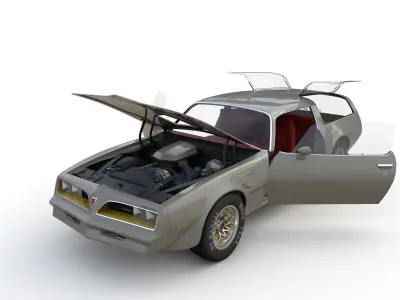 Pontiac Firebird Trans Am Type K 1977 3D model