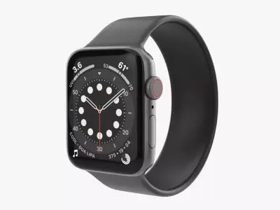 Apple Watch Series 6 silicone solo loop gray 3D model