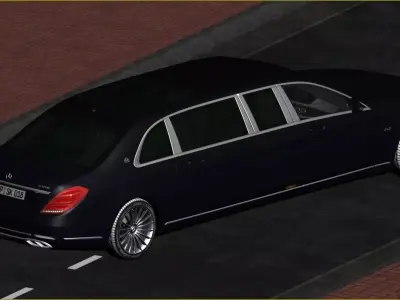 Mercedes Benz S650Pullman Maybach 3D print model