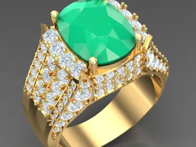 Luxury Men Rings Designs 5MR048 3D print model