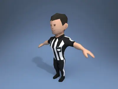 Sports Referee Low-poly 3D model