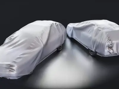 Car Cover 3D Model Low-poly 3D model