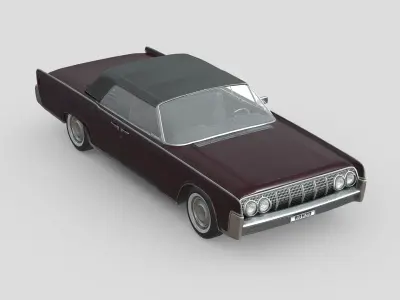 Lincoln Continental 1964 Low-poly 3D model
