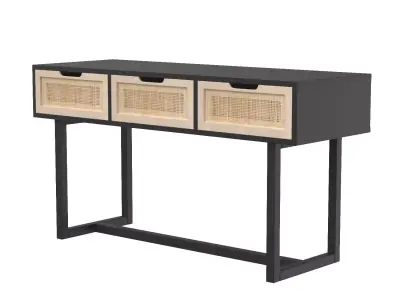 Clarita Console Table Black 3D model