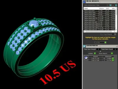Luxury Men Rings Designs 5MR084 3D print model